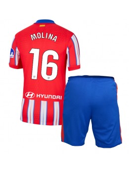 Atletico Madrid Nahuel Molina #16 Replika Hemmakläder Barn 2024-25 Kortärmad (+ byxor)